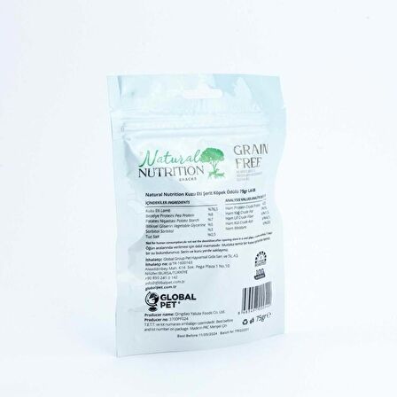 Natural Nutrition Kuzu Eti Şerit Tahılsız Köpek Ödülü 75 Gr