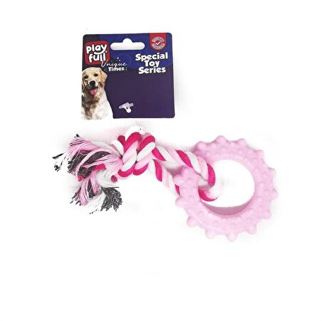 Playfull Plastik ve İpli Köpek Oyuncağı Halka 18 Cm