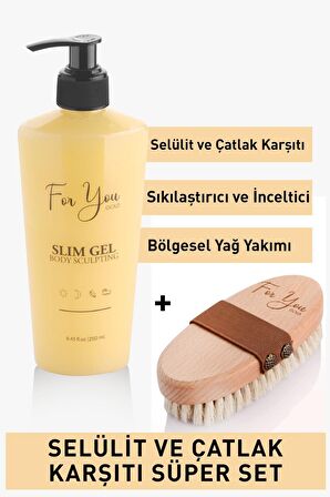 For You Gold Selülit Jel 250 ml & At Kılı Fırçası