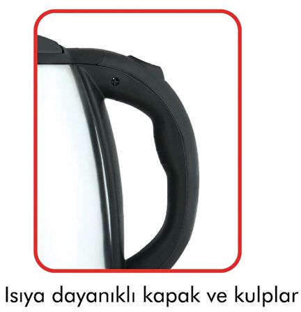 Farg Velox Epa-1014 Su Isıtıcı&kettle, Elektrikli Ketıl Paslanmaz Çelik, 1,8 Lt.