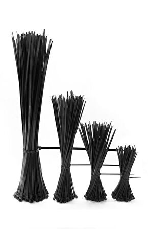 Çetsan 2,5*200 Kablo Bağı Siyah (100 Adet) - Çırt Kelepçe - Klips - Kablo Düzenliyeci