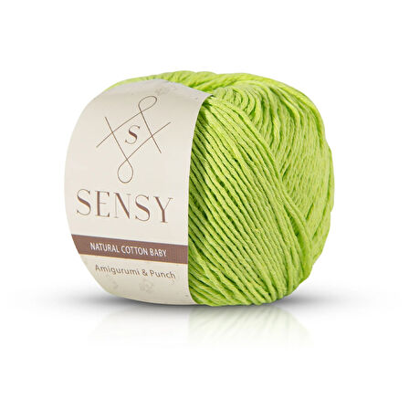 Premium Amigurumi İpi Punch (PANÇ) Baby Soft Cotton 50 gr Örgü İp Lime
