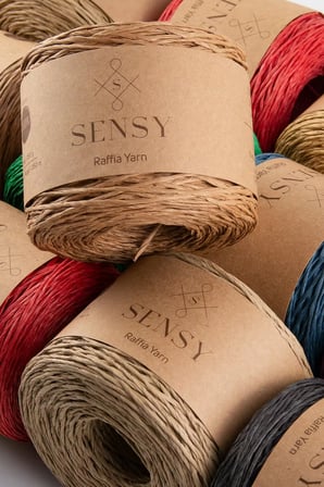 Sensy Premium 250 Gr Doğal Kağıt İp, Hasır Kağıt İplik, Rafya,Çanta,Supla,Şapka İpi, 250M Mor