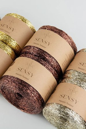 Premium 320 M Simli Metalik Ip Parlak Çanta Rafya Supla Ip Metalik Bükümlü Ip 250 Gr Altın