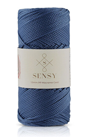 1.5 Mm - 100 gr Polyester Makrome Ipi Kot Mavisi 150 M Polyester Makrome Ip Supla Ip Ve Çanta Ipi