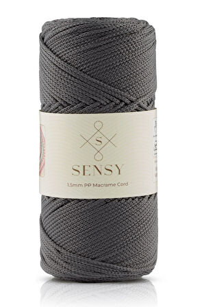 1.5 Mm - 100 gr Polyester Makrome Ipi Koyu Gri 150 M Polyester Makrome Ip Supla Ip Ve Çanta Ipliği