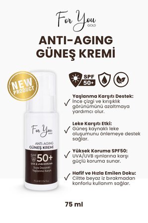 Anti-Aging Yaşlanma & Leke Karşıtı Spf50 Yüz ve Vücut Güneş Kremi 100 ml