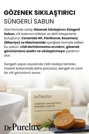 Gözenek Sıkılaştırıcı, Arındırıcı & Besleyici (Hızlı Maske) Makyaj Temizleme Süngerli Sabun