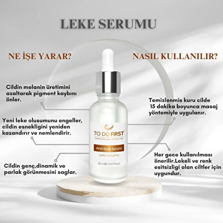 TO DO FIRST Cilt Tonu Eşitleyici ve Onarıcı Leke Serumu 30 ML