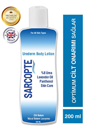 Sarcopte Urederm Onarıcı ve Yatıştırıcı Bakım Kremi (Yoğun Nemlendirici) 200 ml