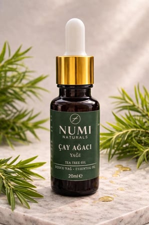 NUMI Naturals Çay Ağacı Yağı 20 ml – Saf Tea Tree Oil – Uçucu Yağ, Cilt ve Aromaterapi Yağı