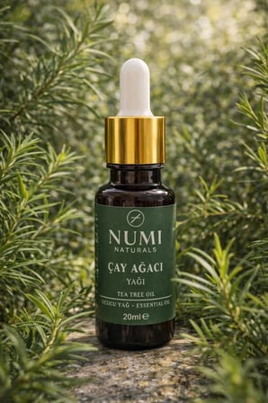 NUMI Naturals Çay Ağacı Yağı 20 ml – Saf Tea Tree Oil – Uçucu Yağ, Cilt ve Aromaterapi Yağı