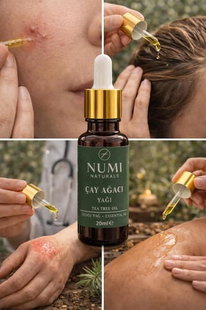 NUMI Naturals Çay Ağacı Yağı 20 ml – Saf Tea Tree Oil – Uçucu Yağ, Cilt ve Aromaterapi Yağı