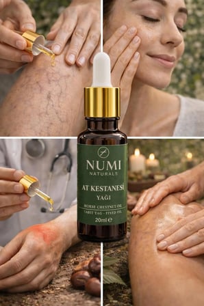 Numi Naturals   At Kestanesi Yağı 20 Ml – Doğal Sabit Yağ | Masaj Ve Cilt Bakımı İ̇Çin