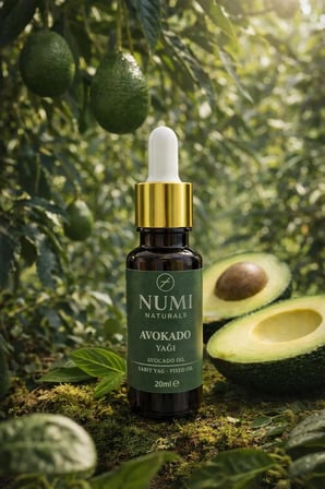 Numi Naturals Avokado Yağı 20 Ml – Soğuk Sıkım  Avokado Yağı – Cilt, Saç Ve Bakım Yağı