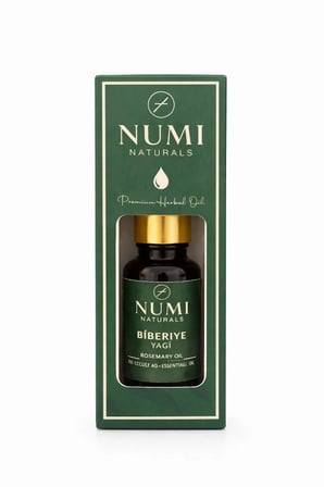 NUMI Naturals Biberiye Yağı 20 ml – Saf Uçucu Biberiye Yağı – Saç Bakım Yağı, Aromaterapi ve Masaj Yağı