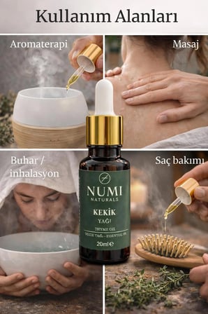 Numi Naturals Kekik Yağı 20 Ml  Thyme Oil Uçucu Yağ Aromaterapi Ve Cilt Bakımı