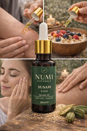 Numi Naturals Susam Yağı 20 Ml   Sesame Oil Doğal Cilt Ve Saç Bakım Yağı