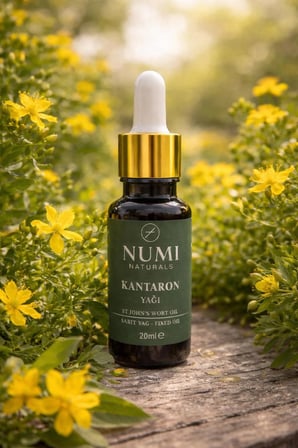 NUMI Naturals Kantaron Yağı 20 ml %100 Saf Cilt ve Saç Bakım Yağı