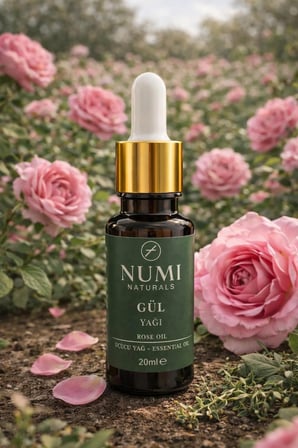 Numi Naturals Gul Yagi 20 Ml Saf Rose Oil – Cilt Bakim Yagi, Aromaterapi Ve Masaj İ̇Cin Ucucu Yag