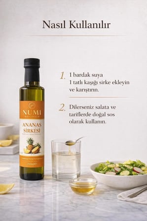 NUMI Naturals Ananas Sirkesi Doğal Fermantasyon Katkısız 250 ml