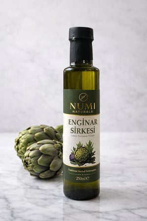 NUMI Naturals Enginar Sirkesi Geleneksel Fermantasyon • Katkısız • 250 ml