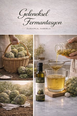 NUMI Naturals Enginar Sirkesi Geleneksel Fermantasyon • Katkısız • 250 ml