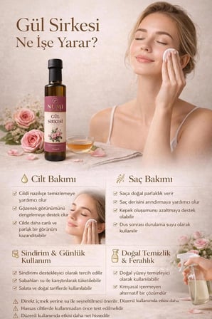 Numi Naturals Gül Sirkesi – Premium Doğal Fermantasyon 250Ml
