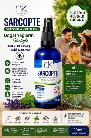 Sarcopte Doğal Sinek Kovucu Sprey 100 ml – Bitkisel Yağ Bazlı