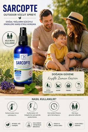Sarcopte Doğal Sinek Kovucu Sprey 100 ml – Bitkisel Yağ Bazlı