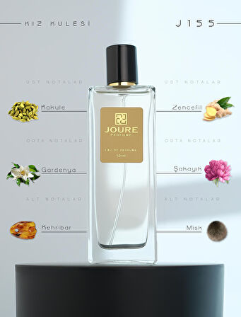 JOURE J155 - SICAK BAHARATLAR BEYAZ ÇİÇEKLER HİNDİSTAN CEVİZİ KOKULU 50ML KALICI EDP KADIN PARFÜM