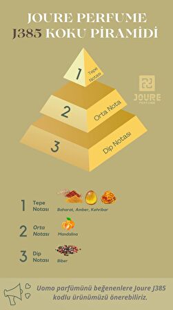 JOURE J385 - ORYANTAL BAHARATLI ODUNSU KOKULU 50ML ÇOK KALICI ERKEK PARFÜM