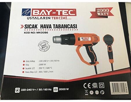 Bay Tec Mk 0086 2000W Sıcak Hava Tabancası / Bay Tec