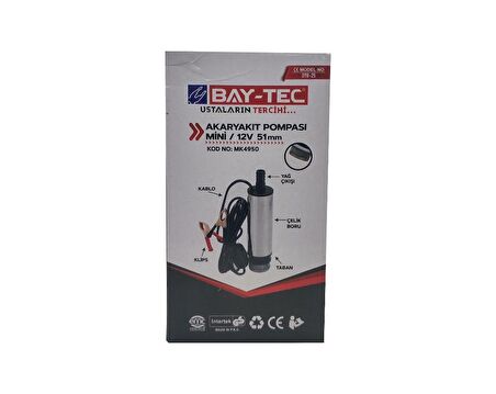 BAY-TEC AKARYAKIT DALGIÇ POMPASI MİNİ / 12V 51 mm