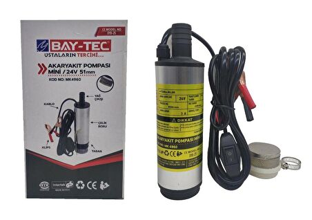 BAY-TEC AKARYAKIT DALGIÇ POMPASI MİNİ / 24V 51 mm