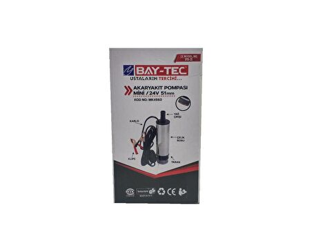 BAY-TEC AKARYAKIT DALGIÇ POMPASI MİNİ / 24V 51 mm