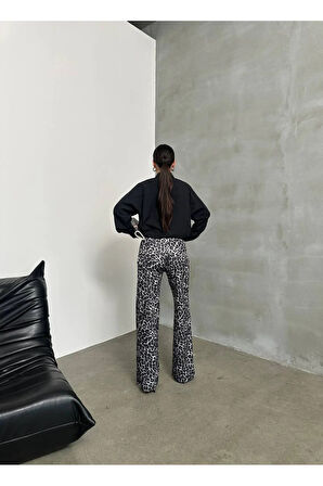 PREMİUM LEOPAR PALAZZO PANTOLON