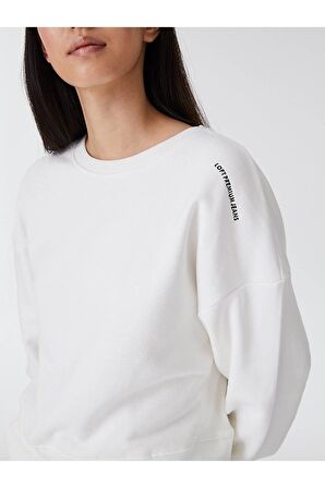 LF2030064 Loft Kadın Sweat OFF WHITE