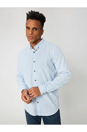 LF2027896 Loft Erkek Uzun Kol Gömlek LIGHT BLUE