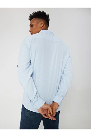 LF2027896 Loft Erkek Uzun Kol Gömlek LIGHT BLUE
