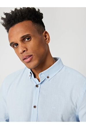 LF2027896 Loft Erkek Uzun Kol Gömlek LIGHT BLUE