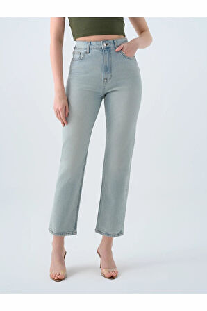 Loft Cosfort Straıght Carmen Vıntage Ice Blue Wash Kadın Jean Pantolon LF2038797