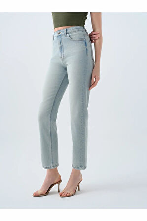 Loft Cosfort Straıght Carmen Vıntage Ice Blue Wash Kadın Jean Pantolon LF2038797