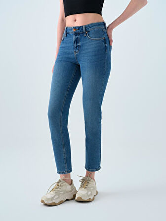 Loft Elena Emıly Mıd Blue Wash Kadın Jean Pantolon LF2037060