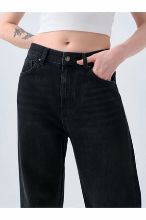 Loft Wide Leg Nora Antra Wash Kadın Jean Pantolon LF2038785