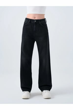 Loft Wide Leg Nora Antra Wash Kadın Jean Pantolon LF2038785