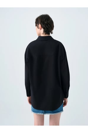 Siyah Kadın / Kız Kadın Uzun Kol Gömlek Model Kodu: LF2038374Siyah