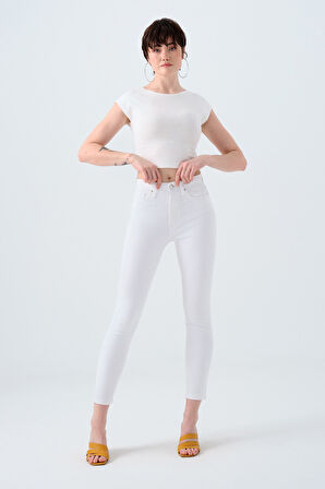 Loft Natalie Julia White Kadın Pantolon