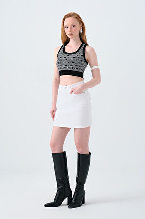 Loft Creon White W Kadın Etek Lf2039947