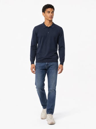 Loft Erkek Polo Yaka Kazak LF2043741